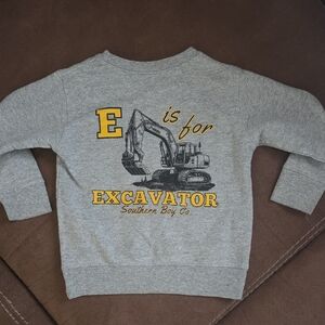 Gray Excavator Kids Shirt